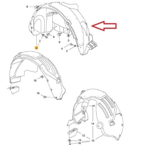 Nadkole przednie lewe Opel Mokka