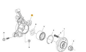 Zwrotnica przednia prawa Opel Karl