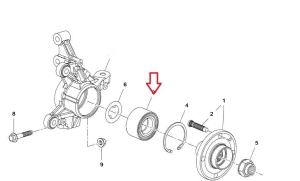 łożysko koła przód Opel Karl