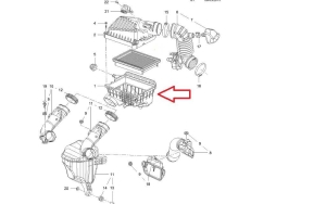 Obudowa dolna filtra powietrza Opel Karl
