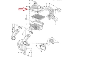 Obudowa górna filtra powietrza Opel Karl