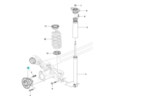 Piata tylna z łozyskiem koła Opel Karl