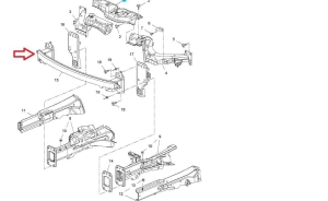 Belka zderzaka przód Opel Corsa E