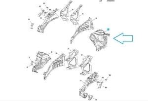 Płyta wnęki koła Corsa E