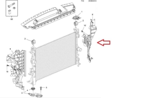 Prawa kierownica wlotu powietrza Opel Corsa E