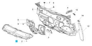 Wygłuszenie maski silniki Opel Meriva b