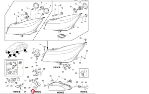 Czujnik poziomowania reflektorów Opel Insignia tył