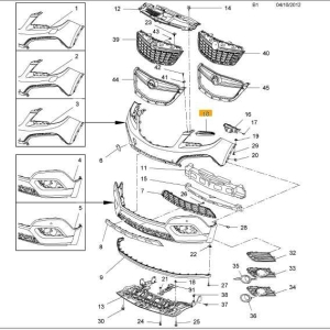 Zaślepka pod reflekotrem Opel Mokka