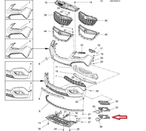 Kratka halogenu lewe Opel Mokka 