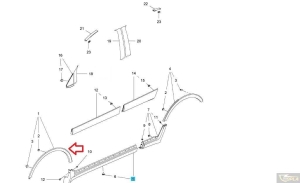 Spinka wypraski nadkola Opel Mokka
