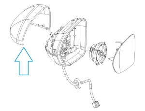 Obudowa lusterka Opel Astra K  prawa