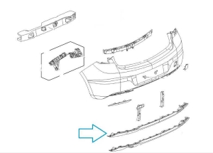 Przedłużenie tylnego zderzaka Astra K