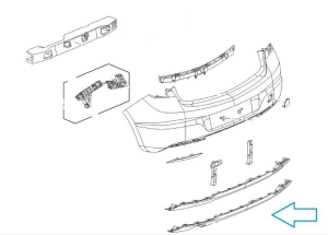 Przedłużenie tylnego zderzaka Astra K