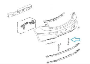 Wspornik tylnego zderzaka Astra K