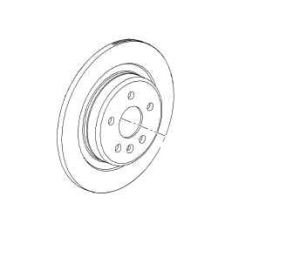 Oryginalna tarcza hamulcowa tylna Astra K  288mm