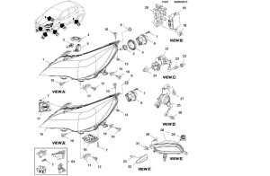 Reflektor przedni prawy Astra K przed liftingiem