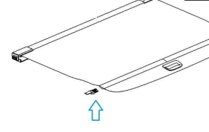 Kołek prowadzący rolety bagażnika Astra J