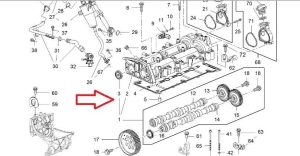 Obudowa wałka rozrządu z wałkami Opel Insignia 2.0 diesel