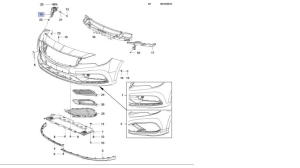 Prowadnica przedniego zderzaka Astra K