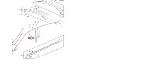 Wypraska drzwi przód Opel Astra K prawa