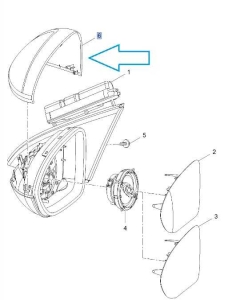 Obudowa lusterka lewa Astra K , Insignia B