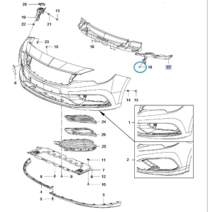 Nit montażowy wspornika przedniego zderzaka