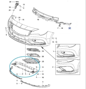 Przedłużenie przedniego zderzaka Astra K