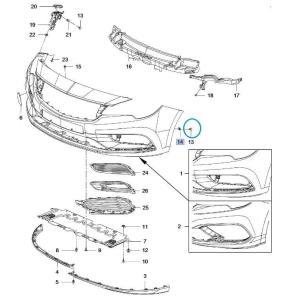 śruba montażowa zderzaka przedniego