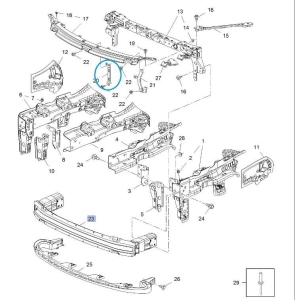 Wspornik przedniej belki Astra K