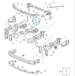 Wspornik przedniej belki Astra K