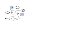 Wąż wlot wody do nagrzewnicy Opel Astrah, Zafira B 1,9 diesel