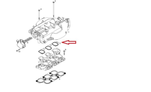 Uszczelka kolektora ssącego Opel 2,8; 3,2 benzyna