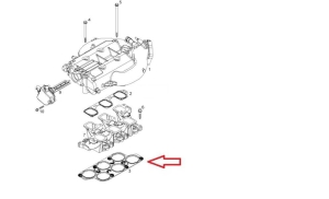 Uszczelka kolektora ssącego Opel 2,8 benzyna