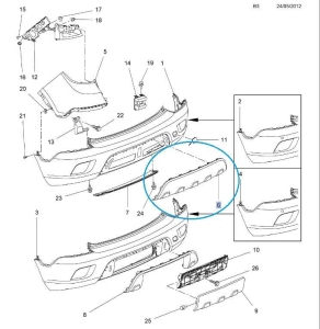 Pokrywa tylnego zderzaka Mokka 