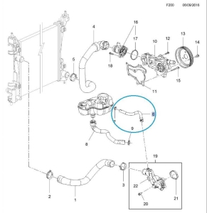Wężyk odgazowywania zbiorniczka chłodniczego 