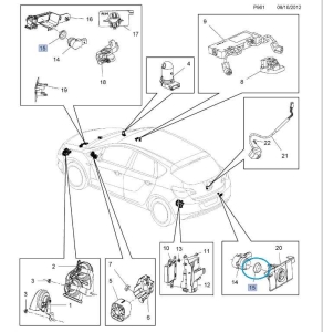 Uszczelka czujnika parkowania Opel