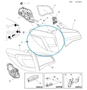 światło tylne Meriva b