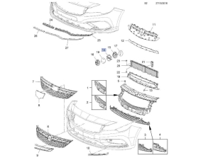 Emblemat przód Opel Astra K