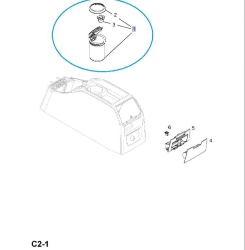 Popielniczka tunelu środkowego