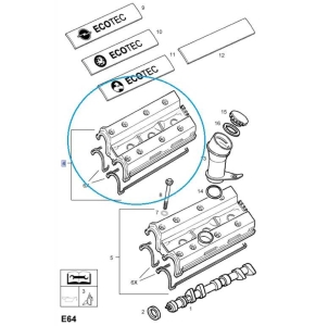 Pokrywa zaworów Opel Vectra C z32se