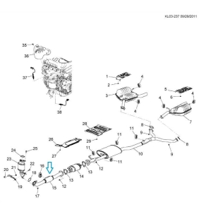Ruda wydechowa przednia Captiva C140