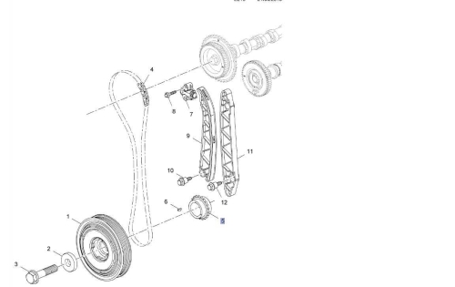 koło łańcucha rozrządu opel/chevrolet 2,2 diese