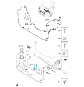 Przewód wspomagania kierownicy