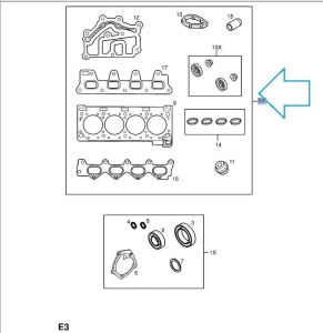 Zestaw uszczelek głowicy Vivaro A