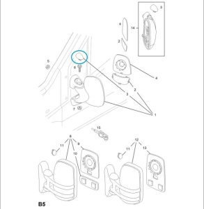 Zaślepka śruby montażowej lusterka zewn. Vivaro A