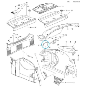 Zaślepka otworu lampy tylnej Insignia Sedan