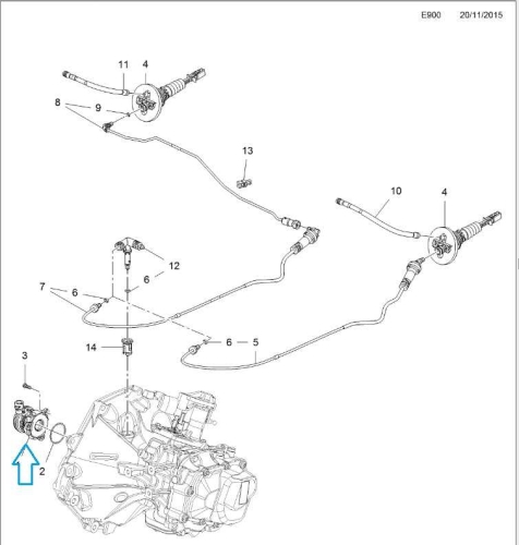 Cylinder wykonawczy sprzęgła Astra K