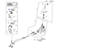 Linki zmiany biegów Opel Mokka 