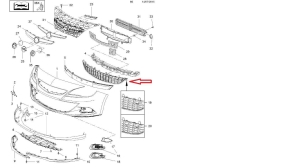 Kratka zderzak dolna Opel Astra J GTC
