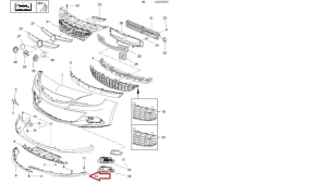 Przedłużenie zderzaka przednie lewe Astra J GTC